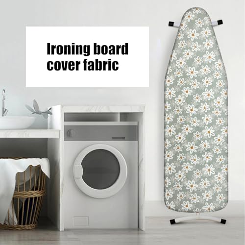 Blue Floral Heat Reflective Ironing Board Cover with Non-Slip Padding - Machine Washable