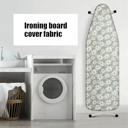 Blue Floral Heat Reflective Ironing Board Cover with Non-Slip Padding - Machine Washable