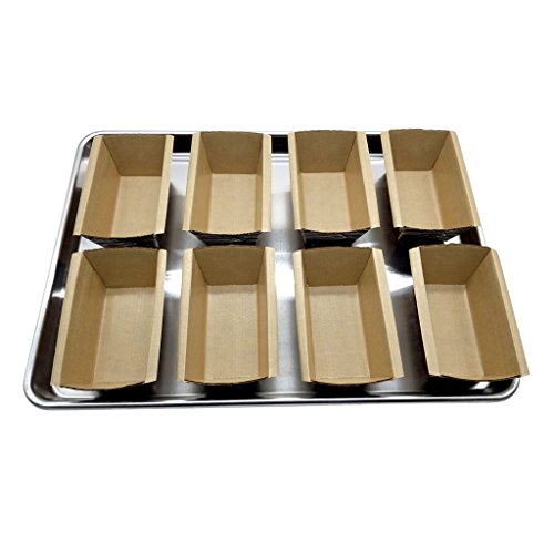 Kitchen Supply Wholesale Paper Baking Loaf Pan Molds from Italy (50, Mini)