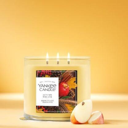 Autumn Wreath Scented Candle 14.5oz 3-Wick Fall Fragrance - Yankee Candle
