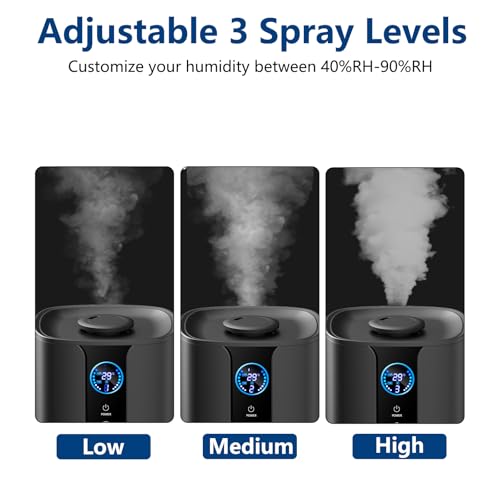 Large Room 9L Smart Humidifier with App Control and Remote - Black