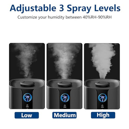 Large Room 9L Smart Humidifier with App Control and Remote - Black