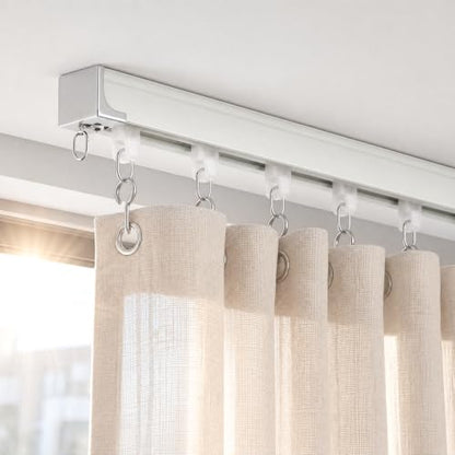 Ceiling Curtain Track 6ft-9ft Heavy Duty Room Divider Aluminum Support