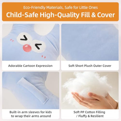 X-Shaped Car Sleeping Pillow for Travel Neck & Back Support - Blue