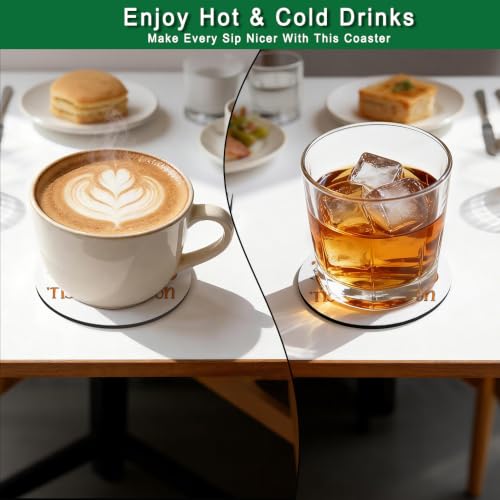 Fall Autumn Football Drink Coasters Set of 2 - Cute Holiday Table Decor