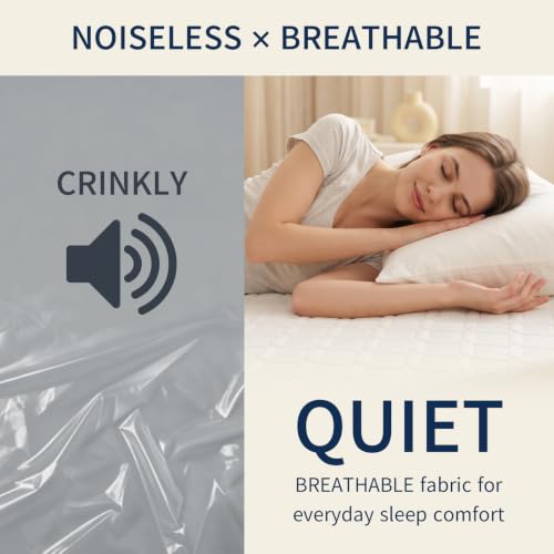 Full Size Waterproof Mattress Protector 54x75x18 Noiseless Breathable White