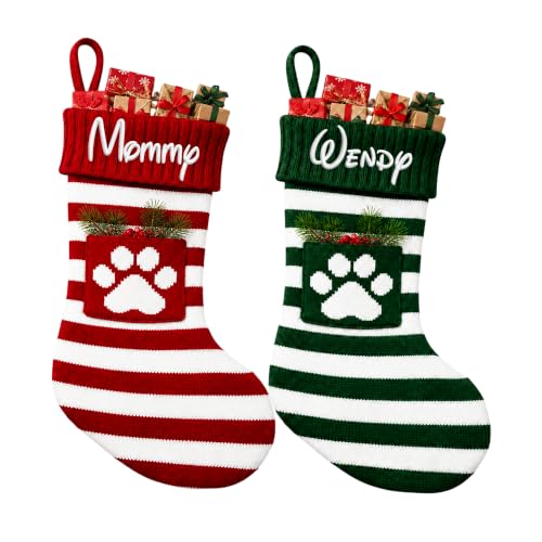 Personalized Hanging Pet Stockings on Christmas Tree & Family Decor - Style 01
