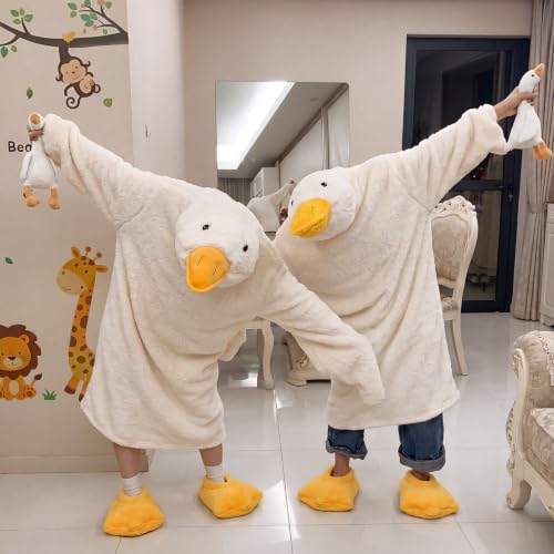 Halloween Goose Hoodie Pajamas with Slippers - Oversized Costume Set