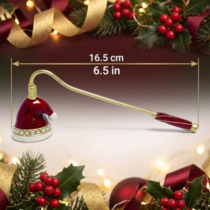 Christmas Candle Snuffer with Festive Hat Design - Smoke-Free Candle Extinguisher