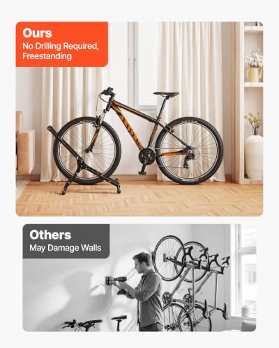 Foldable Bike Stand 2 Pack - Freestanding Bicycle Storage Rack for 20-29 in Wheels