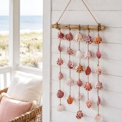 Natural Red Scallop Seashells - 60+ Pieces for Coastal Decor & Crafts