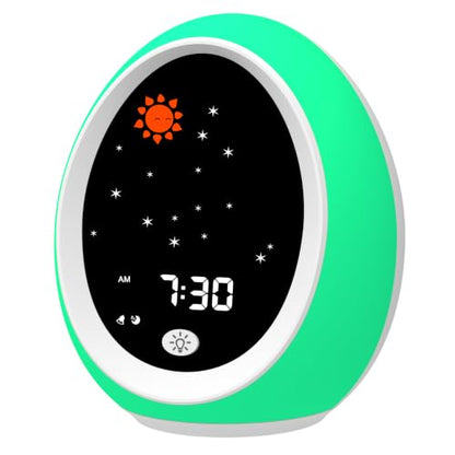 Kids Sleep Training Alarm Clock with Sun Moon Night Light & Nap Timer