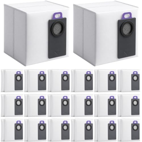 20 Pack Robot Vacuum Dust Bags with Carbon Filter for Narwal Flow 2 & Freo 20 Edge