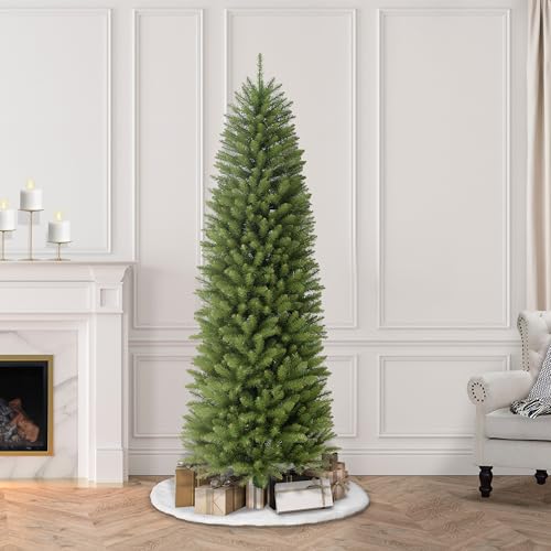 6.5' Fraser Fir Pencil Artificial Christmas Tree with Stand - Green