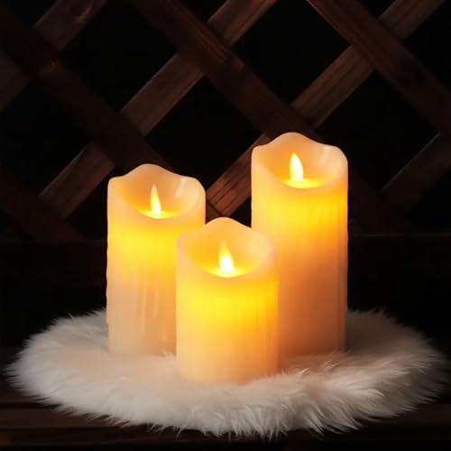 White Faux Fur Round Table Runner - 11.8 Inch Decor for Dresser, Wedding, Holiday