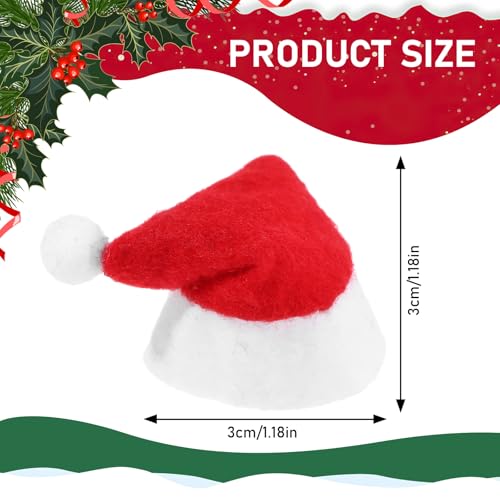 Mini Santa Claus Hat Party Decor for Lollipops, Christmas Candy Accessories, 30 Pcs