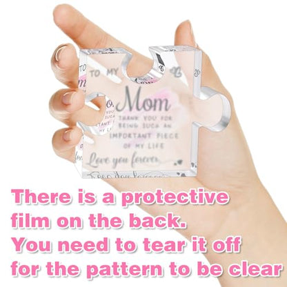 Acrylic Puzzle Plaque Gift for Mom - Heartfelt Mother's Day Keepsake