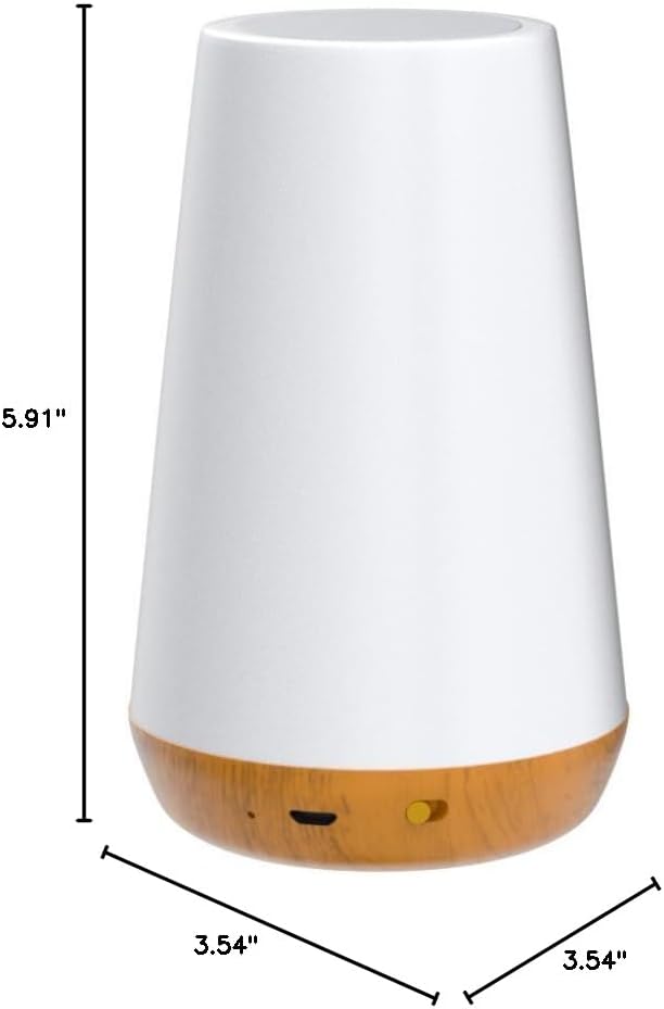 THAUSDAS Dimmable Touch Lamp - Portable Night Light with 5 Brightness Levels & 13 RGB Colors
