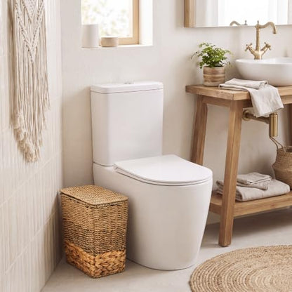 3 Gallon Wicker Trash Can with Lid & Removable Liner - Natural Home Decor