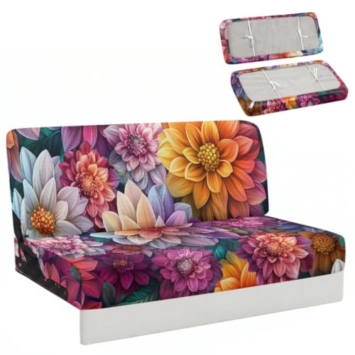 Dahlia RV Jackknife Sofa Cover Set - 2 Piece, High-Stretch Fabric, Easy Fit