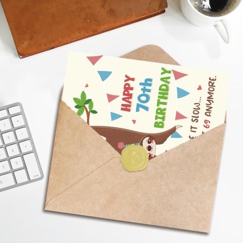 Funny 70th Birthday Card Gift for Women Men - ZY-451