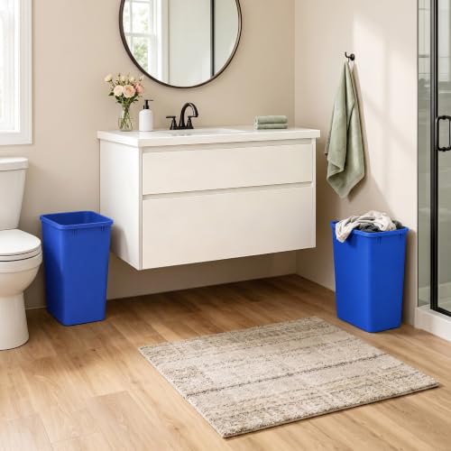 35QT Slim Kitchen Trash Can - Space-Saving Waste Bin, 2 Pack