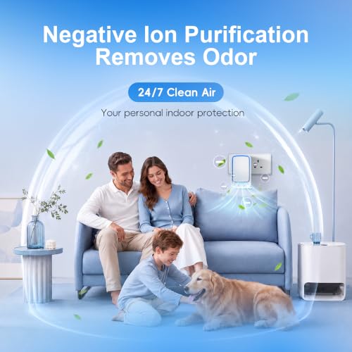 White Plug In Air Ionizers 4 Pack Small Air Purifiers for Home Bedroom Travel