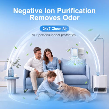 White Plug In Air Ionizers 4 Pack Small Air Purifiers for Home Bedroom Travel