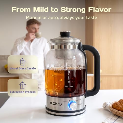 Electric Coffee Percolator with Glass Pot and Stainless Steel Filter - 11 Cups