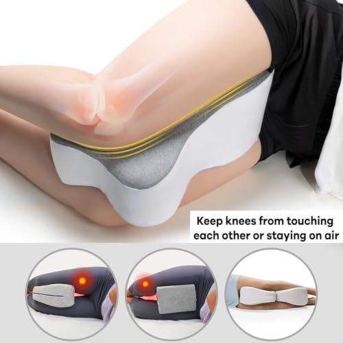 Knee Pillow for Side Sleepers Memory Foam Sciatica Back Pain Relief Leg Support
