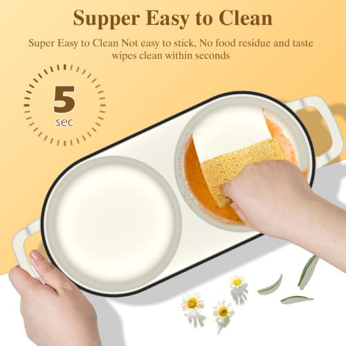 Cream White Dutch Oven for Sourdough Bread Baking with Lid & Banneton Proofing Baskets