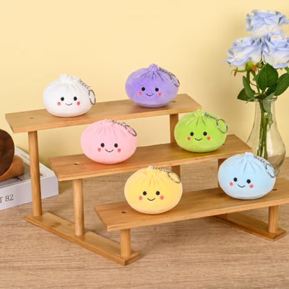 12-Pack Cute Plush Dumpling Keychains Party Favors & Bag Charms