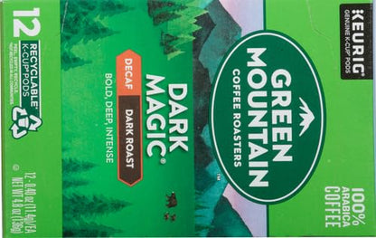 Green Mountain Coffee Dark Magic Decaf Keurig K-Cups Coffee, 12 Count