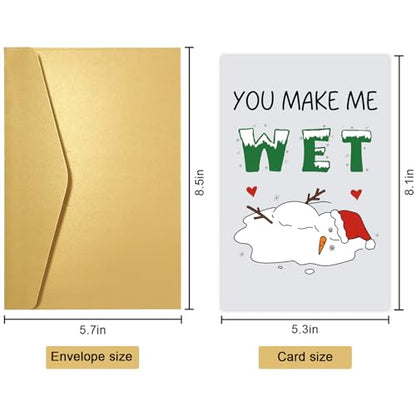 Men Naughty Christmas Card - Rude Holiday Greeting for Husband & Boyfriend