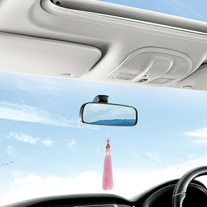 Pink Taichi Sword Tassel Ornament for Rearview Mirror - Martial Arts Decor