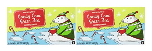 Trader Joe's Decaffeinated Candy Cane Green Tea - 20 Tea Bags - 2 Pack