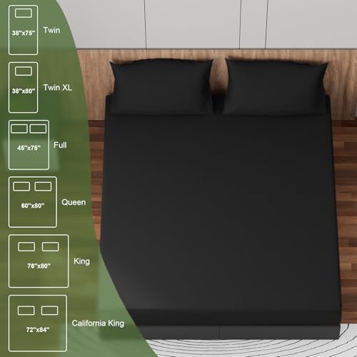 Grounding Sheets Queen Size with Silver Fiber & Organic Cotton - Black