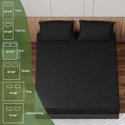 Grounding Sheets Queen Size with Silver Fiber & Organic Cotton - Black