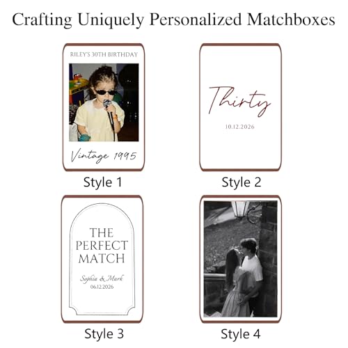 Personalized Photo Matchbooks Bulk Custom Party Favors for Weddings Birthdays