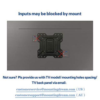Mounting Dream Ultra Slim Full Motion TV Wall Mount, Low Profile Articulating TV Mount for 26 to 75 Inch TVs - Smooth Extension, Swivel, Tilt, Fits 16" Studs, Max VESA 400x400mm, Holds 88lbs