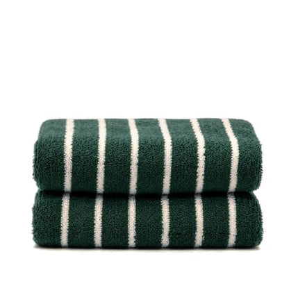 Italic Ultraplush Australian Cotton Bath Sheets Set - Verdant & Ecru, 2 Pack, 800GSM Luxury Towels