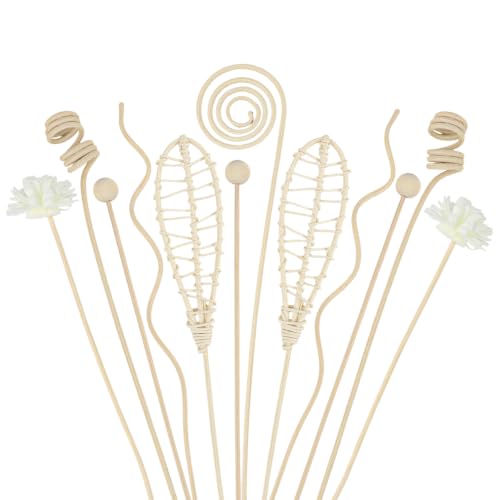 12Pcs 11-Inch Natural Rattan Reed Diffuser Sticks for Aromatherapy & Home Decor