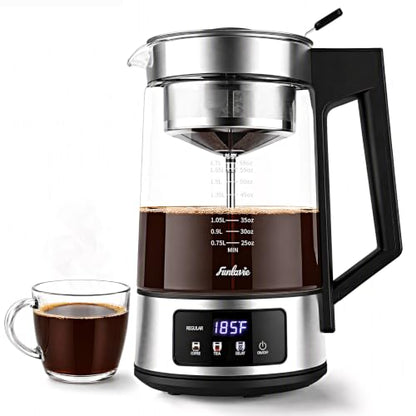 12-Cup Electric Coffee Percolator with 3 Brew Strength Settings