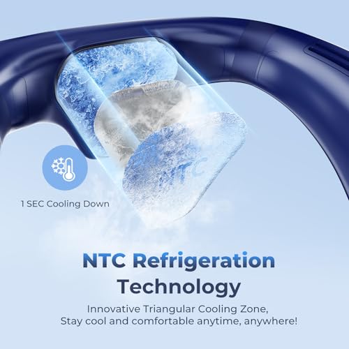 Portable Neck Fan with Cooling Chip and 3 Speed Modes - Hands-Free Personal Air Conditioner