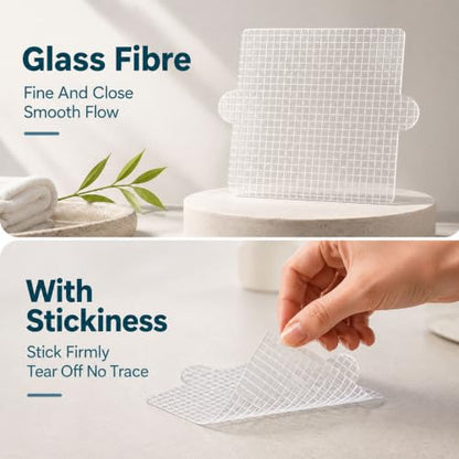 30 Pack Disposable Shower Drain Hair Catchers - 4 Inch Mesh Drain Covers
