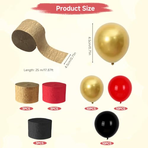 Crepe Paper Streamers 39 Pack - Thickened Party Decorations for Birthdays & Events