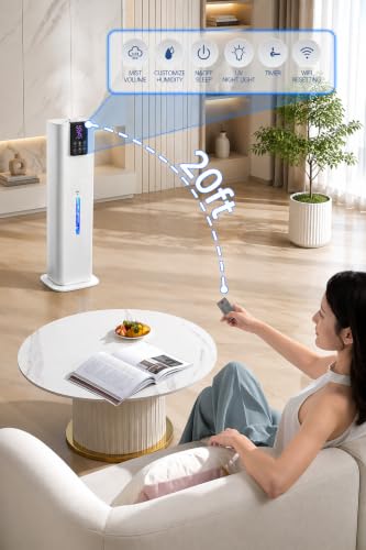 8L Smart Room Humidifier with App Control, Remote, Top Fill, Night Light