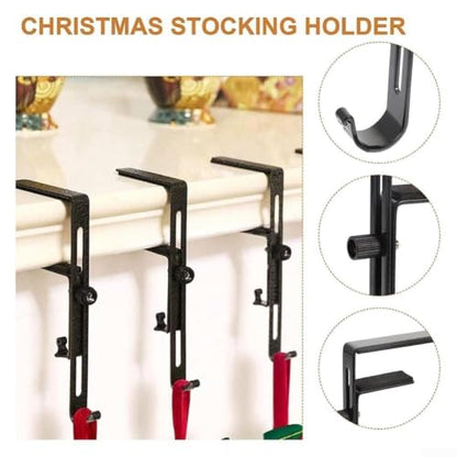 Heavy-Duty Adjustable Iron Double Hooks for Christmas Decorations - 6 Pack