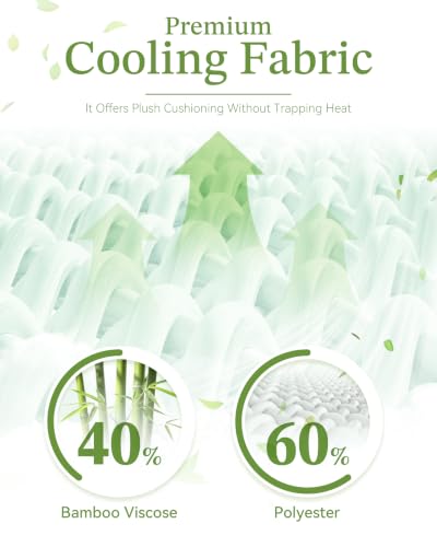 Cooling Bamboo Mattress Topper Queen - 1000 GSM Plush Support