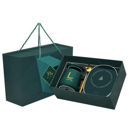 400ml Ceramic Coffee Mug & USB Cup Warmer Set – 55°C Heating Technology, Perfect for Office, Home Office, and Travel – Ideal Business Gift